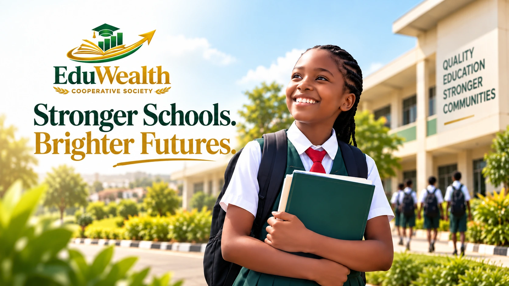 Students representing the stronger schools and brighter futures EduWealth aims to support